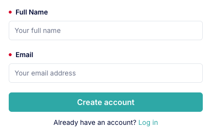The form-register component